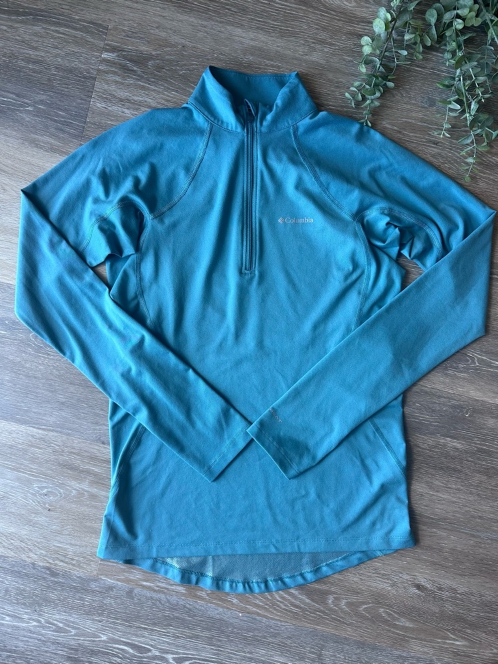 Columbia Teal Quarter-Zip Pullover